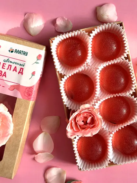 Мармелад цветочный Роза в крафтовой упаковке 100 г